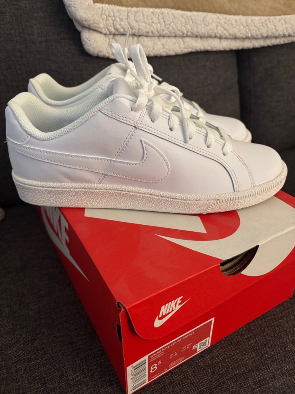 Nike White Low-Top Leather Sneakers